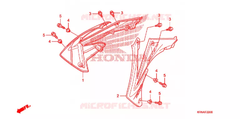 RADIATOR SIDE PANELS Honda MOTO 250 CRF 2012  CRF250RC
