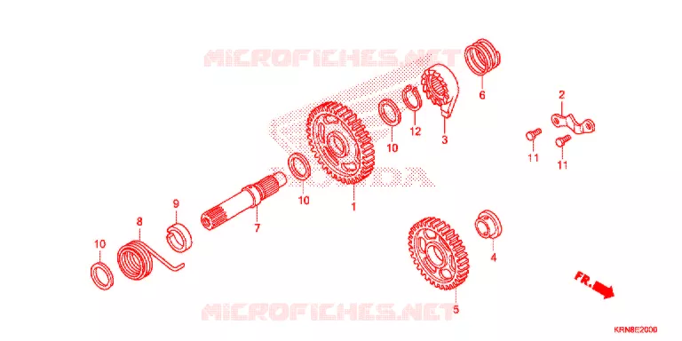 KICKSTARTER AXLE Honda MOTO 250 CRF 2015  CRF250RF