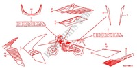 STICKERS (CRF250M) for Honda CRF 250 M RED 2013