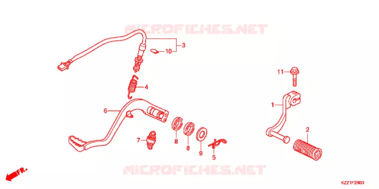 PEDAL Honda MOTO 250 CRF 2013  CRF250ME