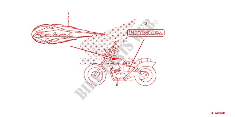 STICKERS for Honda REBEL 250 2016