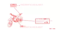 CAUTION LABEL (1) for Honda CRF 250 R 2007