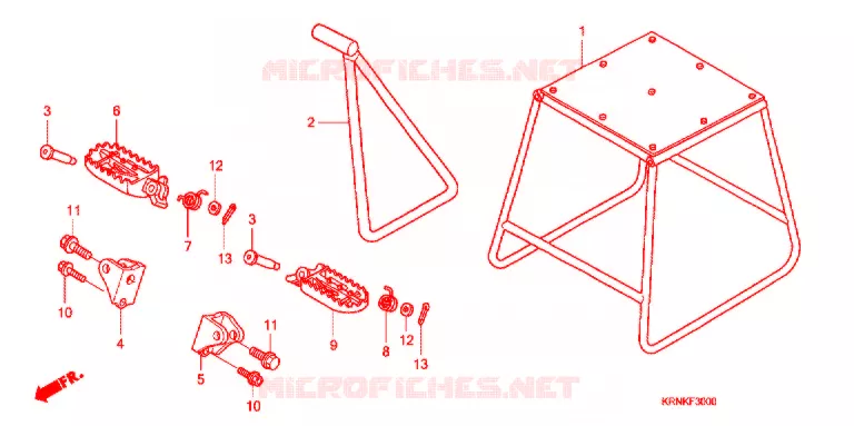 STAND - FOOT REST Honda MOTO 250 CRF 2010  CRF250RA