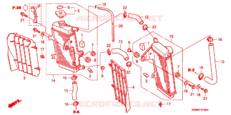 RADIATOR Honda MOTO 250 CRF 2011  CRF250RB
