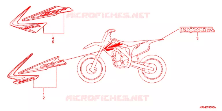 STICKERS Honda MOTO 250 CRF 2011  CRF250RB