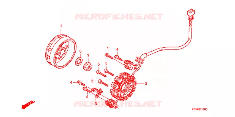 LEFT CRANKCASE COVER - ALTERNATOR (2) Honda MOTO 250 CRF 2012  CRF250RC