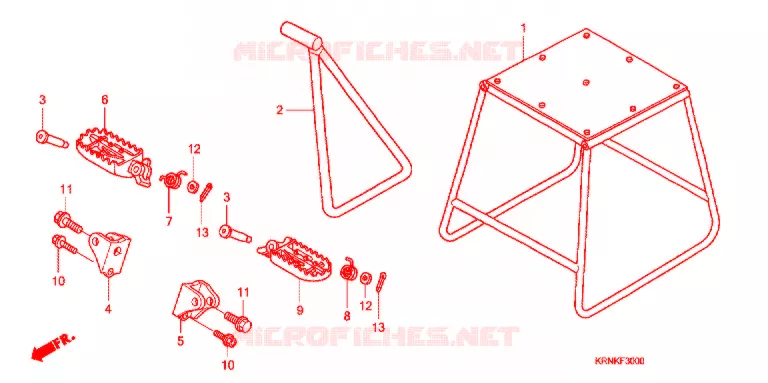 STAND - FOOT REST Honda MOTO 250 CRF 2012  CRF250RC