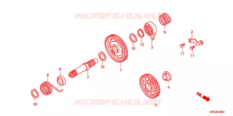 KICKSTARTER AXLE Honda MOTO 250 CRF 2014  CRF250RE