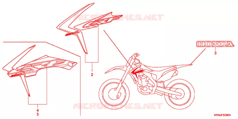 STICKERS Honda MOTO 250 CRF 2015  CRF250RF