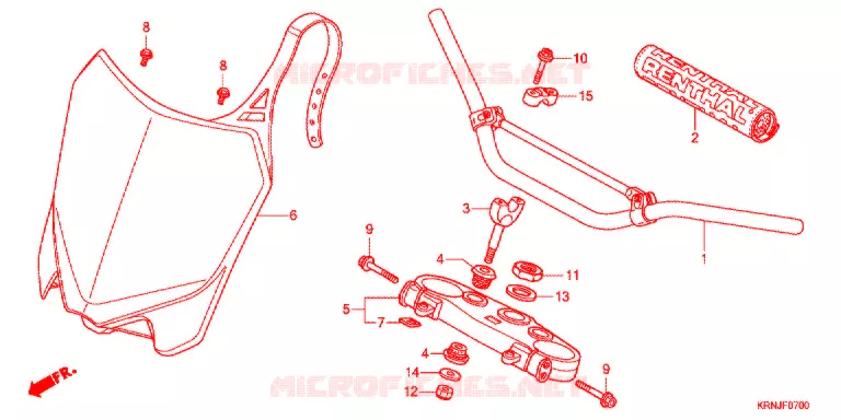 HANDLE PIPE/TOP BRIDGE (2) Honda MOTO 250 CRF 2016  CRF250RG