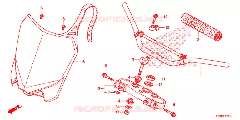 HANDLE PIPE/TOP BRIDGE (2) Honda MOTO 250 CRF 2017  CRF250RH