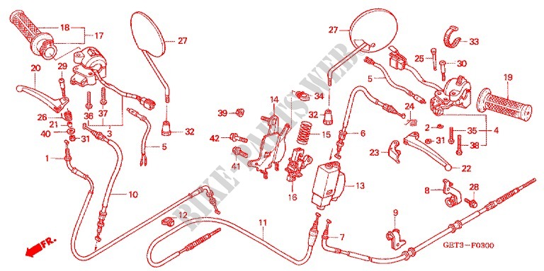 LEVER   SWITCH   CABLE (1) for Honda 50 JAZZ 2002