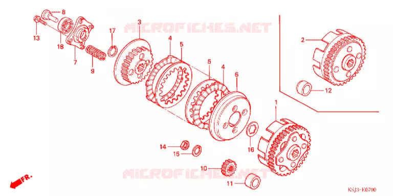CLUTCH Honda MOTO 100 CRF 2004  CRF100F4