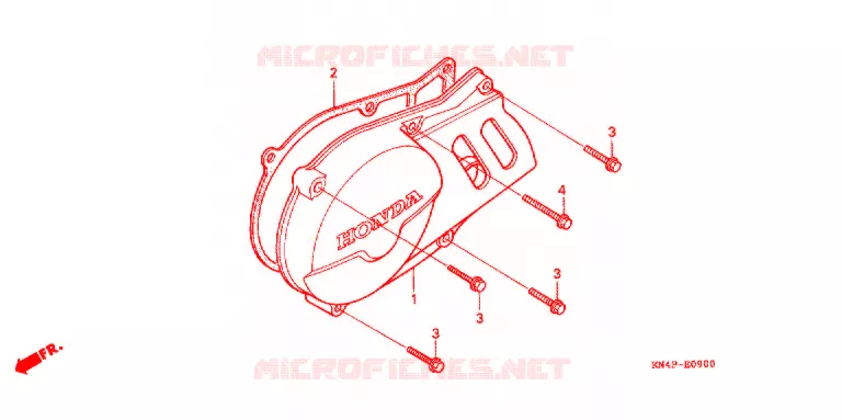 LEFT CRANKCASE COVER - ALTERNATOR (2) Honda MOTO 100 CRF 2004  CRF100F4