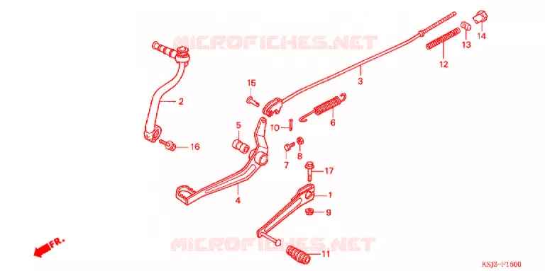 PEDAL Honda MOTO 100 CRF 2004  CRF100F4