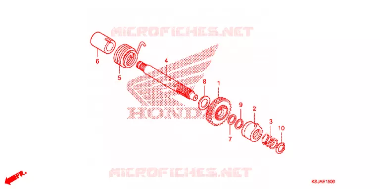 KICKSTARTER AXLE Honda MOTO 100 CRF 2011  CRF100FB