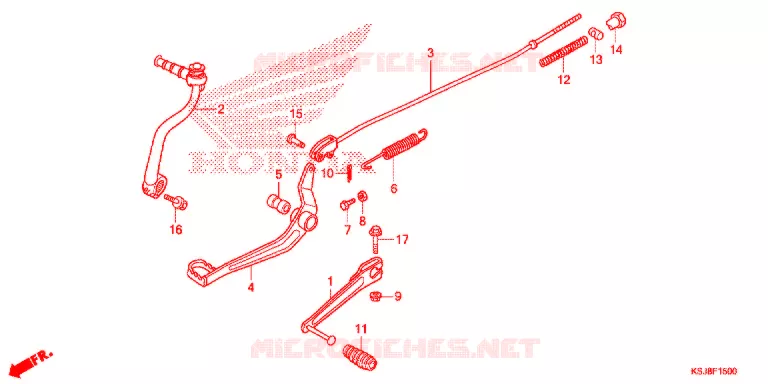 PEDAL Honda MOTO 100 CRF 2012  CRF100FC