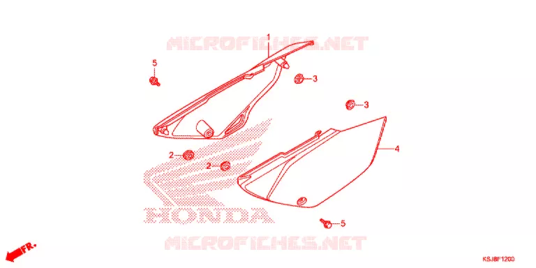 SIDE COVERS Honda MOTO 100 CRF 2013  CRF100FD