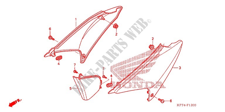 SIDE COVERS ('03 '05) for Honda CRF 150 F 2003