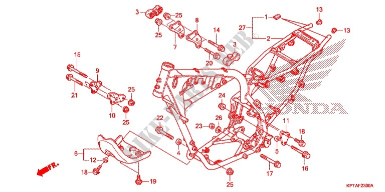 FRAME for Honda CRF 150 F 2015