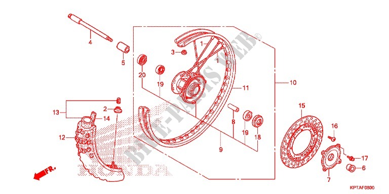 FRONT WHEEL for Honda CRF 150 F 2015