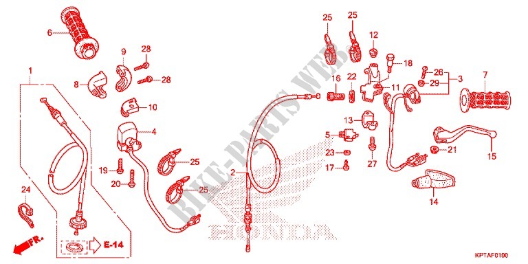 LEVER   SWITCH   CABLE (2) for Honda CRF 150 F 2015