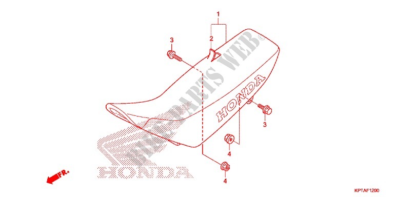 SINGLE SEAT (2) for Honda CRF 150 F 2015