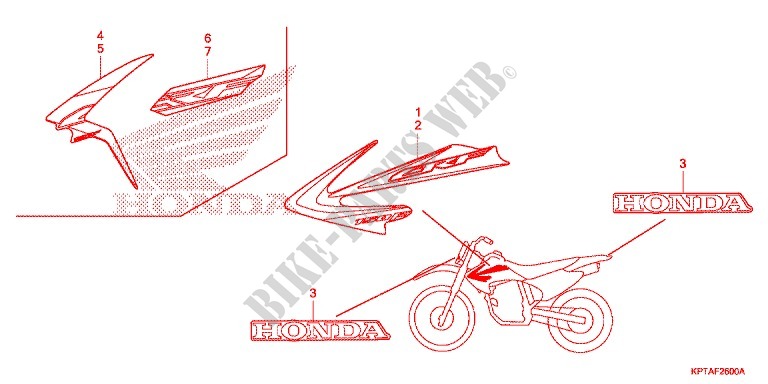 STICKERS for Honda CRF 150 F 2015