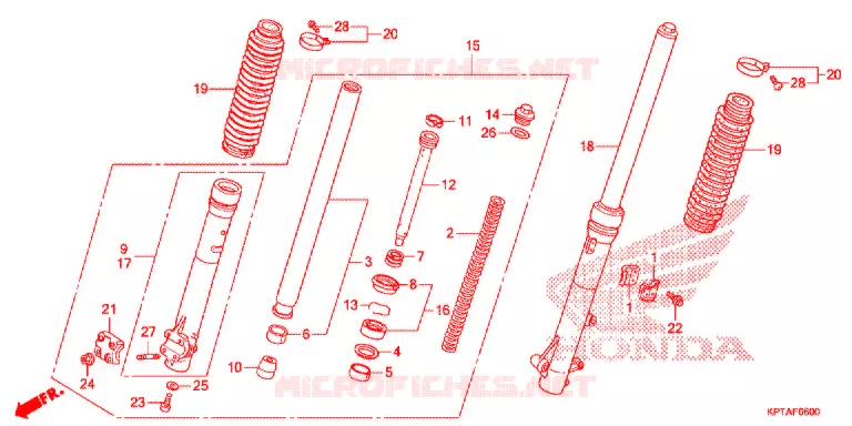 FRONT FORK Honda MOTO 150 CRF 2017  CRF150FH