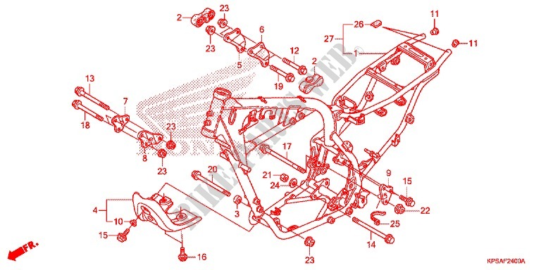 FRAME for Honda CRF 230 F 2015