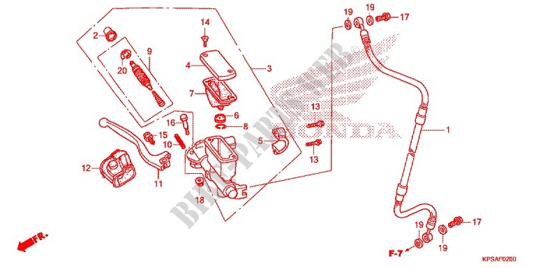 FRONT BRAKE MASTER CYLINDER for Honda CRF 230 F 2015