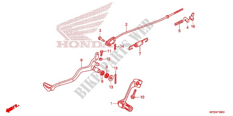 PEDAL for Honda CRF 230 F 2015