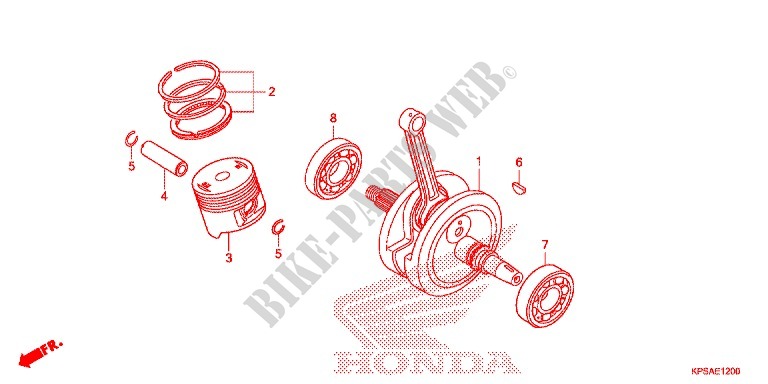 CRANKSHAFT for Honda CRF 230 F 2017