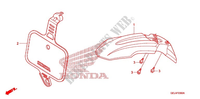 FRONT FENDER for Honda CRF 50 2008