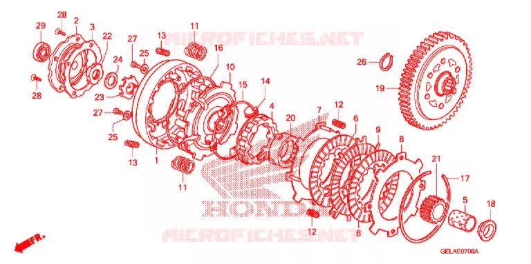 CLUTCH Honda MOTO 50 CRF 2012  CRF50FC