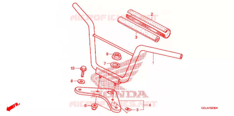 HANDLE PIPE/TOP BRIDGE (2) Honda MOTO 50 CRF 2012  CRF50FC