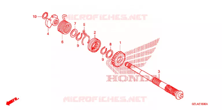 KICKSTARTER AXLE Honda MOTO 50 CRF 2012  CRF50FC