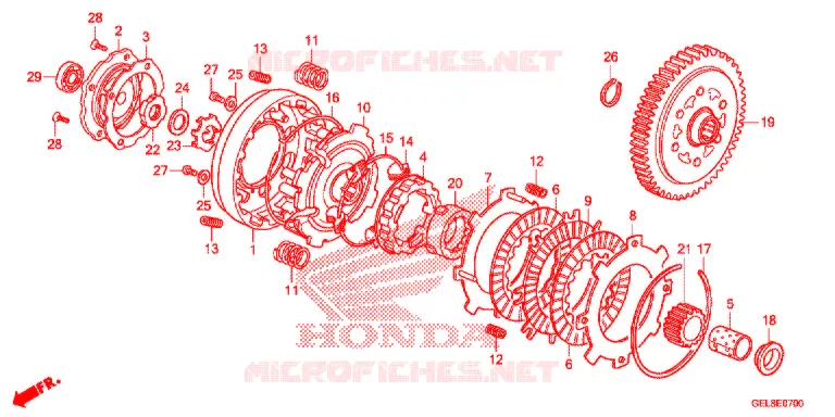 CLUTCH Honda MOTO 50 CRF 2013  CRF50FD