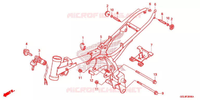 FRAME Honda MOTO 50 CRF 2013  CRF50FD