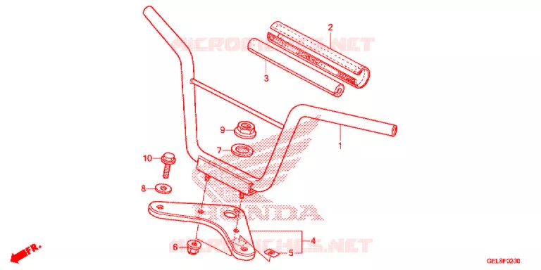 HANDLE PIPE/TOP BRIDGE (2) Honda MOTO 50 CRF 2014  CRF50FE