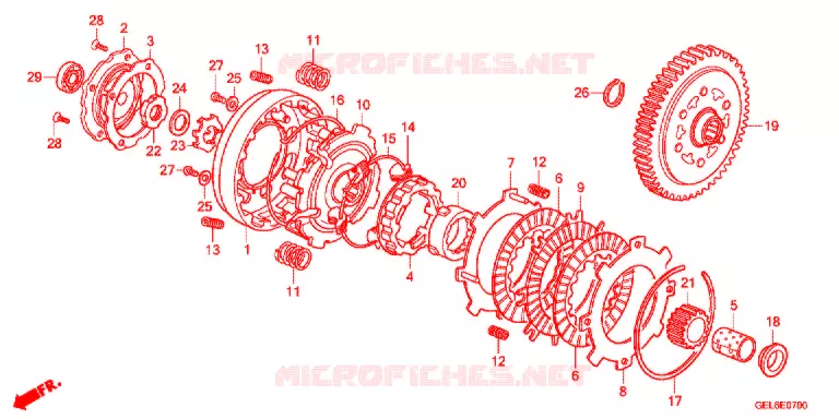 CLUTCH Honda MOTO 50 CRF 2014  CRF50FE