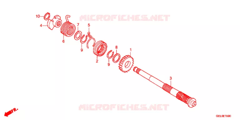 KICKSTARTER AXLE Honda MOTO 50 CRF 2015  CRF50FE