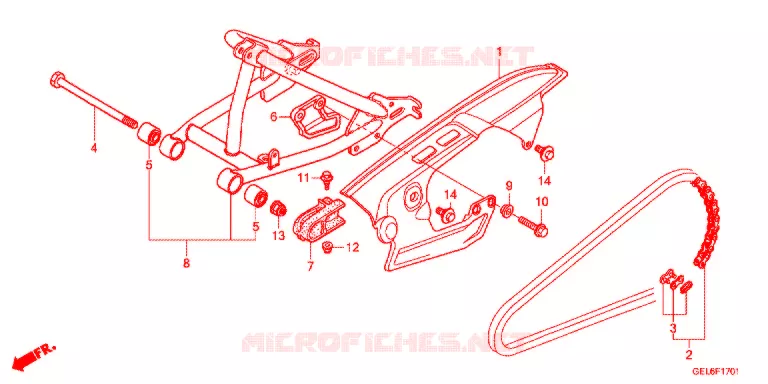 SWING ARM (CRF50FD/E) Honda MOTO 50 CRF 2019  CRF50FE