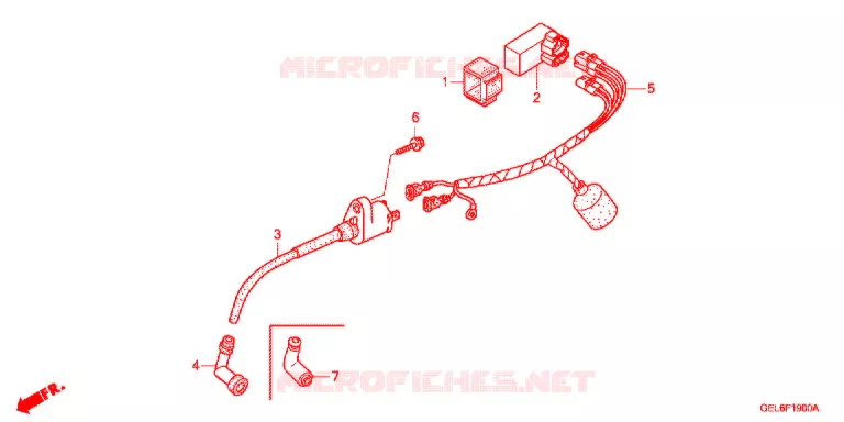 WIRE HARNESS/BATTERY Honda MOTO 50 CRF 2017  CRF50FE