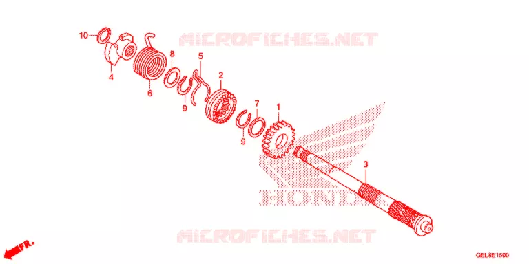 KICKSTARTER AXLE Honda MOTO 50 CRF 2016  CRF50FG