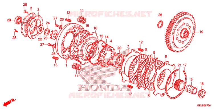 CLUTCH Honda MOTO 50 CRF 2017  CRF50FH
