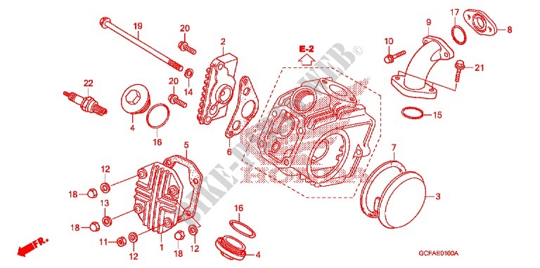 CYLINDER HEAD COVER for Honda CRF 70 2004