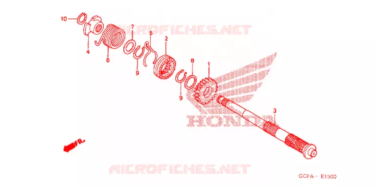 KICKSTARTER AXLE Honda MOTO 70 CRF 2004  CRF70F4