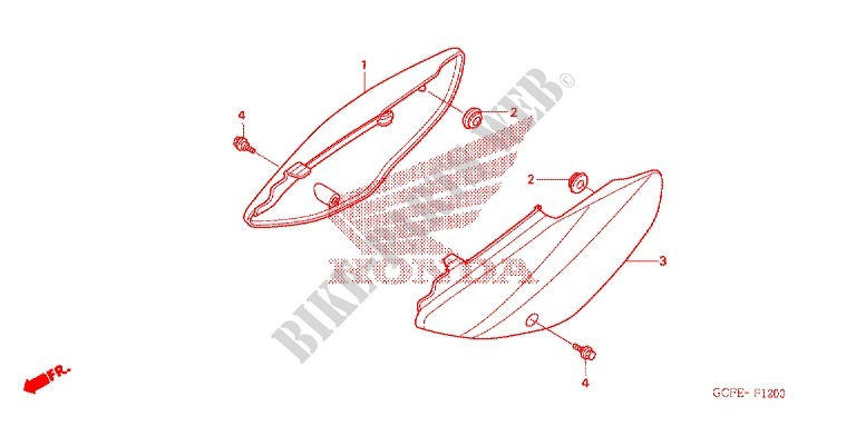 SIDE COVERS for Honda CRF 70 2004