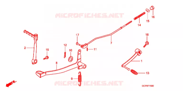 PEDAL Honda MOTO 70 CRF 2005  CRF70F5